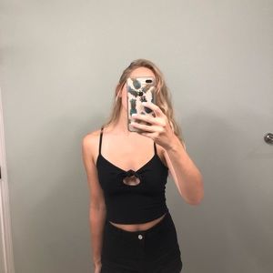 Black tied tank top